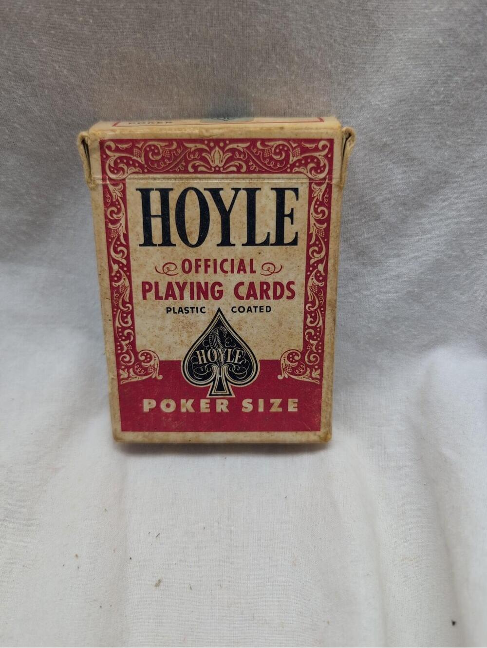 Hoyle Poker Size Plastic Finish Playing Cards Stancraft Products Made in USA